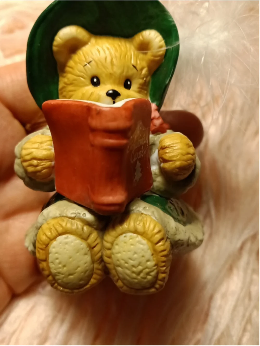 Lucy Rigg Chapeau Noelle Beth a Carol Bear With Song Book by Lucy Rigg Ornament